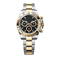 Racing Chronograph 40 — Black Dial · Bicolor Stainless Steel & Gold Tone Bracelet