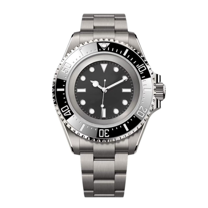 Deep Diver 50 — Black Dial · Steel Bracelet & Black Dive Bezel