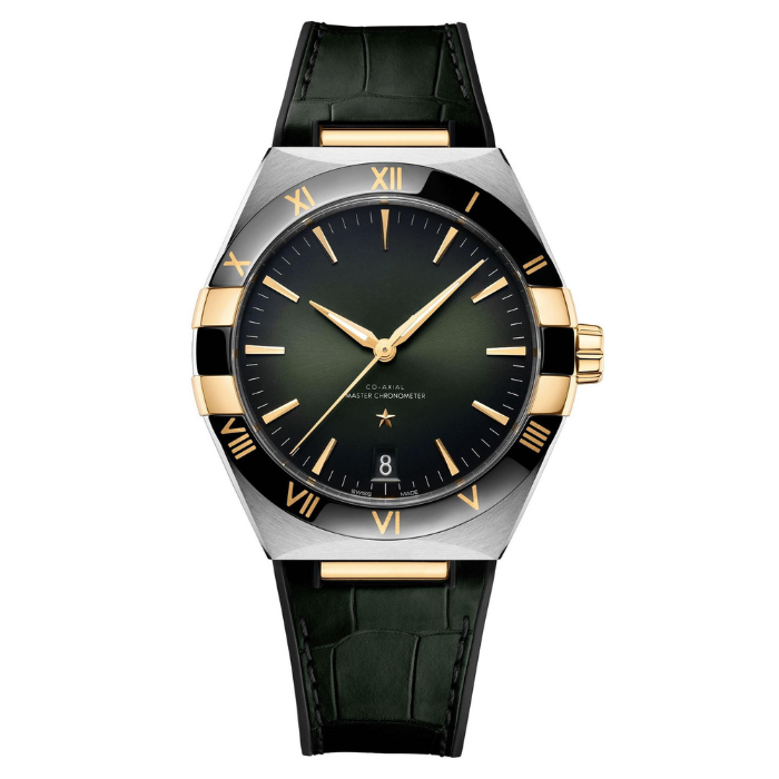 Constellation – Co-Axial Master Chronometer Green Dial with Gold Details