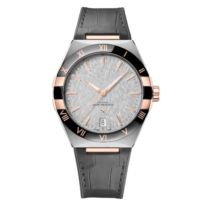 Constellation – Co-Axial Master Chronometer Silver Dial with Rose Gold Details