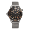 Tactical Diver 42 — Black Vintage Dial · Titanium Mesh Bracelet & Brown Aluminum Dive Bezel