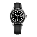 Sport 42 — Black Dial · Rubber Strap & Matte Ceramic Bezel