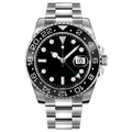 Dual Time 40 — Black Dial · Steel Bracelet & Black Ceramic 24H Bezel