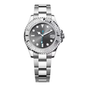 Sport 37 — Rhodium Dial · Steel Bracelet & Matte Rotating Bezel