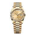President 40 — Champagne Dial · Gold Tone Bracelet & Diamond Markers