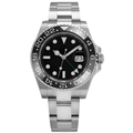Dual Time 40 — Black Dial · Steel Jubilee Bracelet & Grey-Black Ceramic Bezel