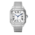 Classic Square 40 — Silver Dial · Steel Case & Integrated Bracelet
