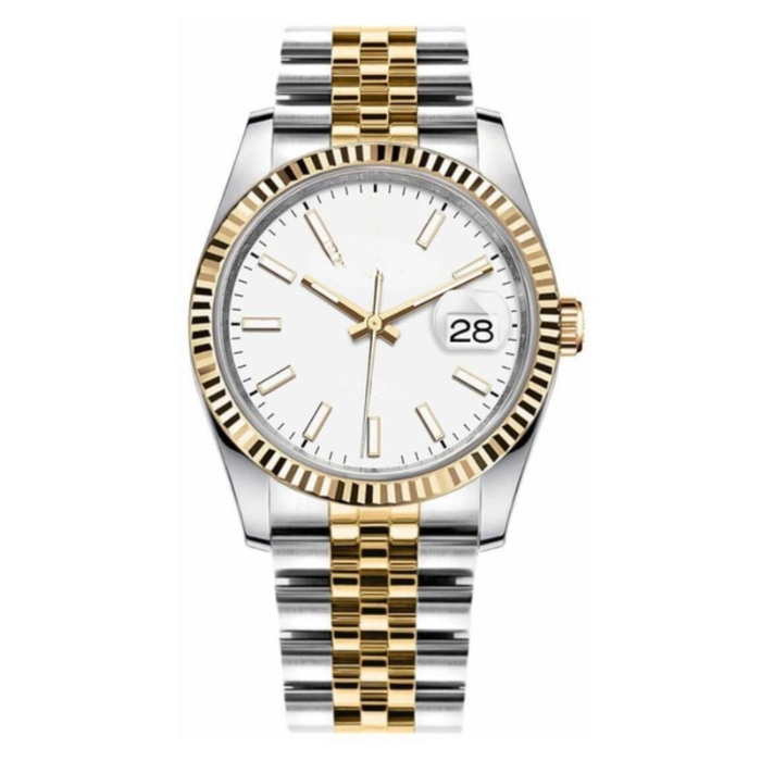 Classic 36 — Champagne Dial · Steel & Gold Tone Jubilee Bracelet & Fluted Bezel