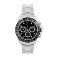 Chronograph 40 — Reverse Panda Dial · Steel Bracelet & Black Ceramic Tachymeter Bezel