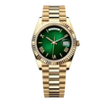 President 40 — Green Ombre Dial · Gold Tone Bracelet