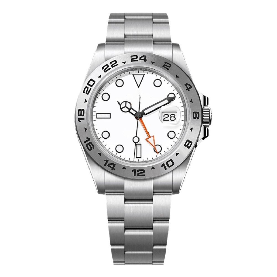 Field 42 — White Dial · Steel Bracelet & Fixed 24H Bezel
