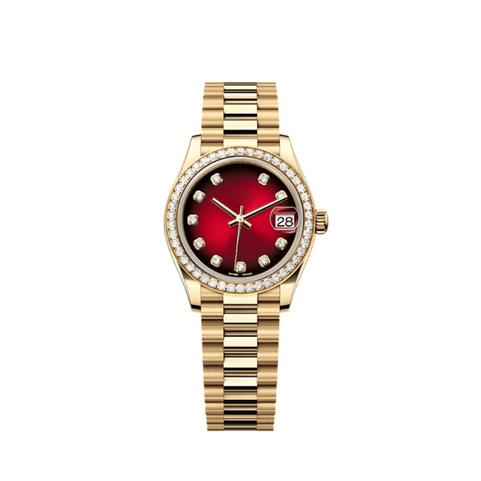 Classic 31 — Champagne Diamond Dial · Gold Tone Bracelet & Diamond Bezel